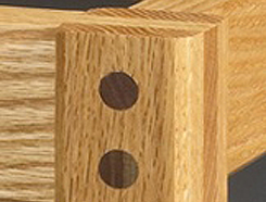 Woodworking Project with Dark Dowels